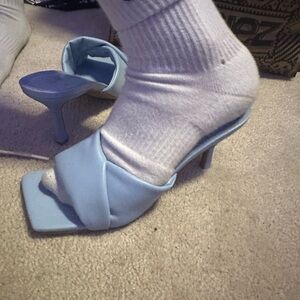 Stylish Blue Heeled Sandals